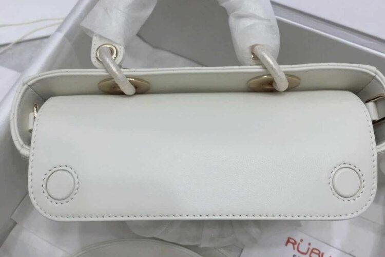 Túi Dior Small Lady D-Joy Latte Lambskin GHW Màu Kem Best Pháp