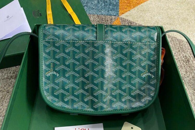 Túi Goyard Belvédère PM Green Goyardine Canvas Xanh Lá