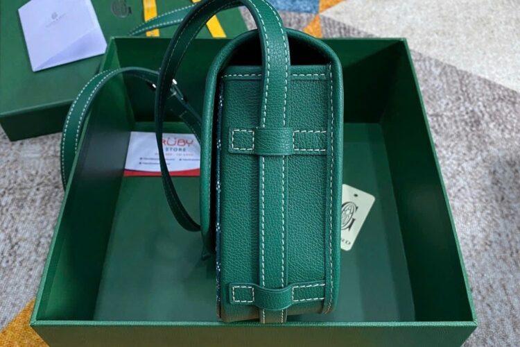 Túi Goyard Belvédère PM Green Goyardine Canvas Xanh Lá