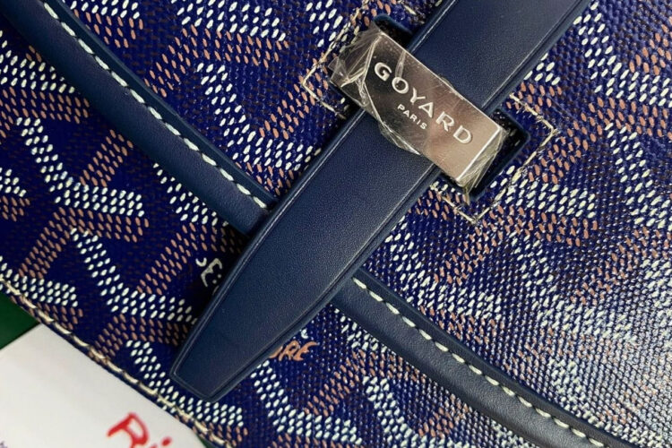 Túi Goyard Belvédère PM Navy Blue Goyardine Canvas Xanh Navy