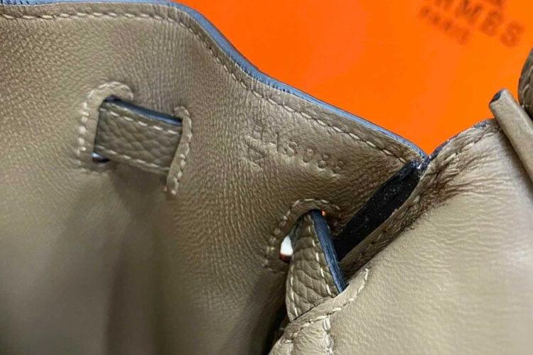 Túi Hermes Birkin 25 Gris Alphate Togo GHW Xám Da Nhập Khâu Tay