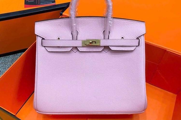 Túi Hermes Birkin 25 Sakura Togo GHW Hồng da nhập khâu tay