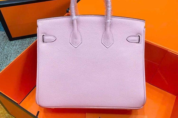 Túi Hermes Birkin 25 Sakura Togo GHW Hồng da nhập khâu tay