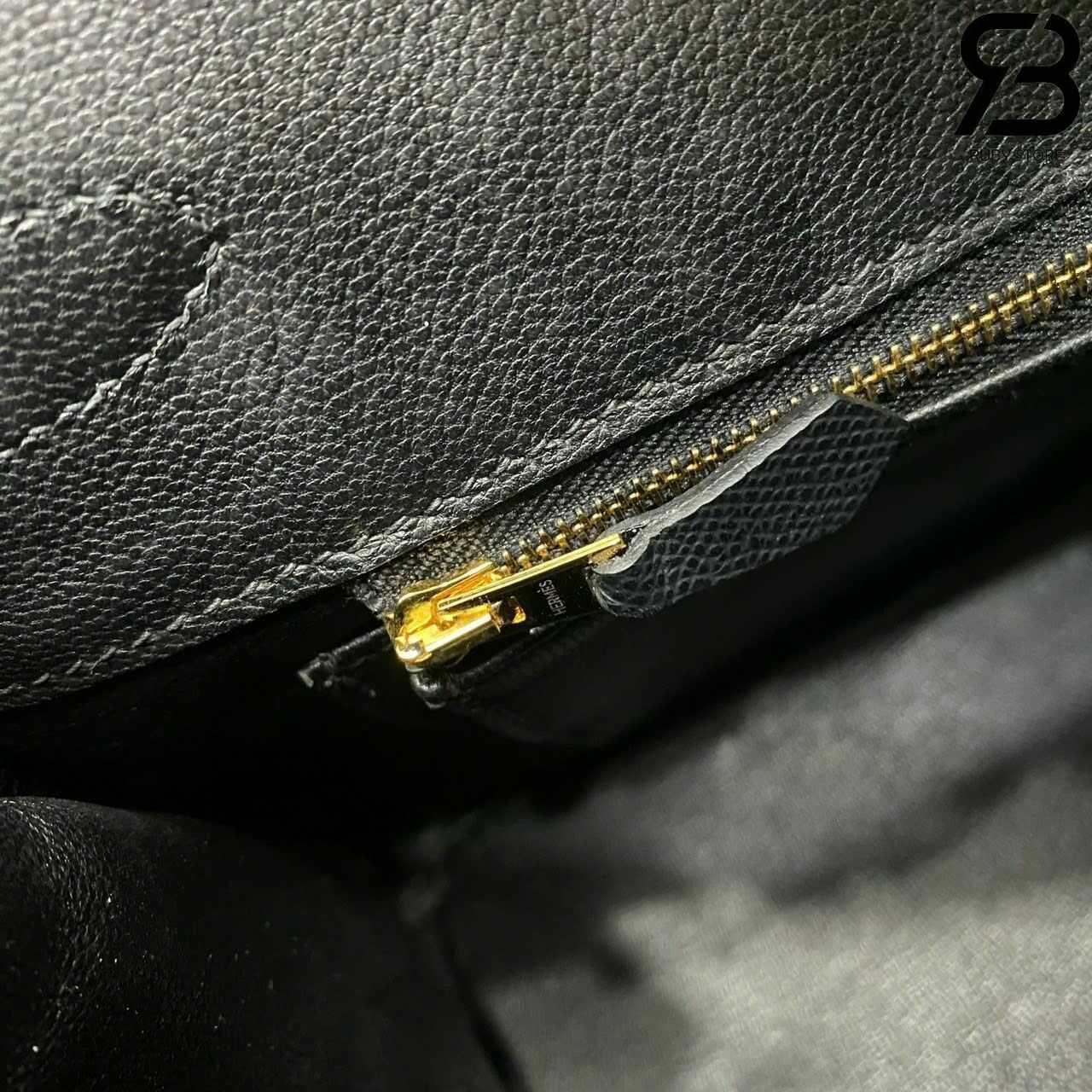 Túi Hermes Birkin 30 Noir Black Epsom GHW Đen Da Nhập Khâu Tay
