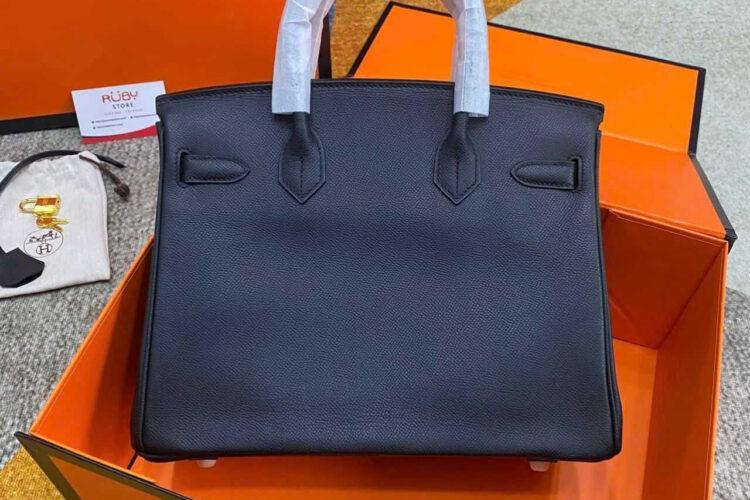 Túi Hermes Birkin 30 Noir Black Epsom GHW Đen Da Nhập Khâu Tay