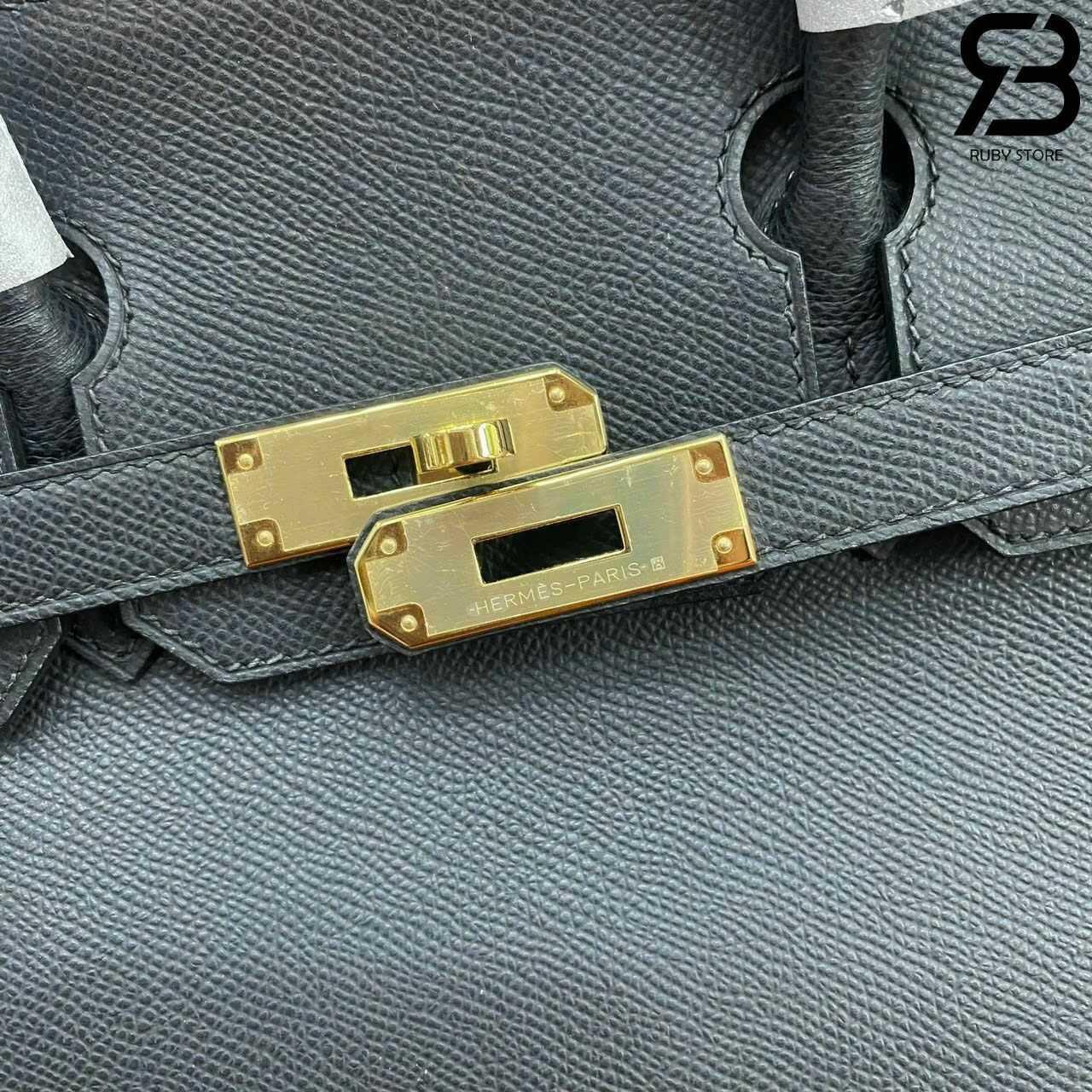 Túi Hermes Birkin 30 Noir Black Epsom GHW Đen Da Nhập Khâu Tay