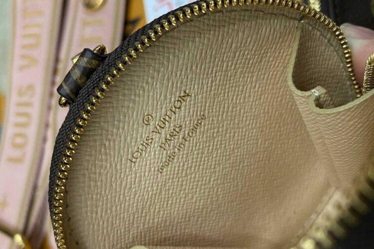 Túi LV Multi Pochette Monogram Pink M44840 Nâu Dây Hồng