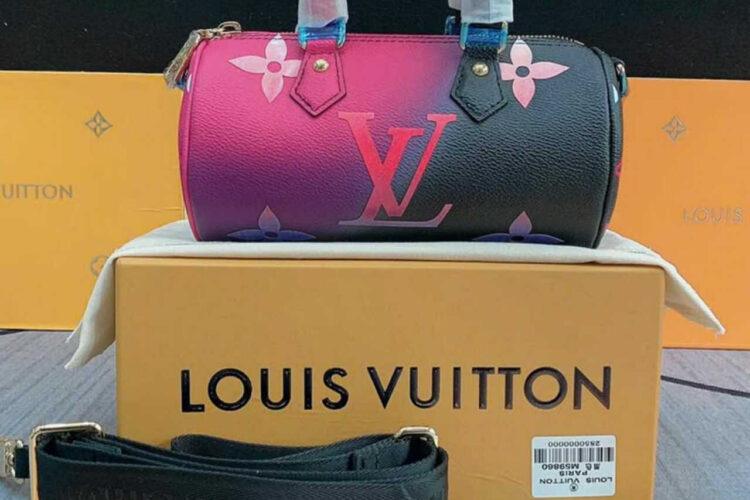 Túi LV Papillon BB Bag Midnight Fuchsia M59860 Đen Hồng