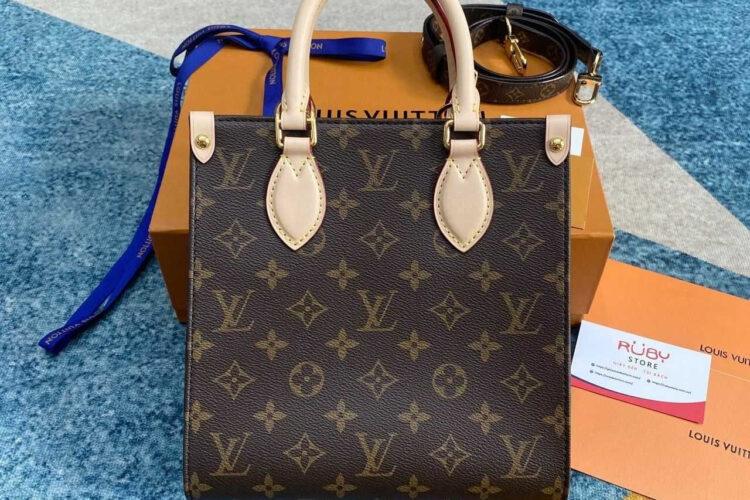 Túi LV Sac Plat BB M46265 Monogram Canvas Nâu