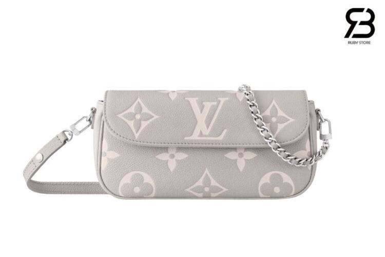 Túi LV Wallet On Chain Ivy M14225 Grey White Monogram Empreinte