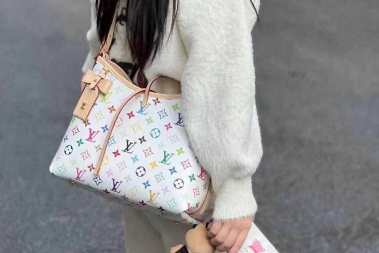 Túi LV x TM Carryall PM Bag M13661 Multicolor White Monogram