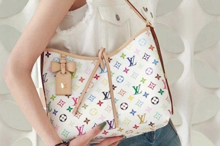 Túi LV x TM Carryall PM Bag M13661 Multicolor White Monogram
