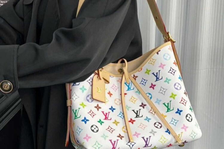 Túi LV x TM Carryall PM Bag M13661 Multicolor White Monogram