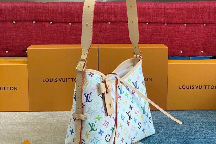 Túi LV x TM Carryall PM Bag M13661 Multicolor White Monogram