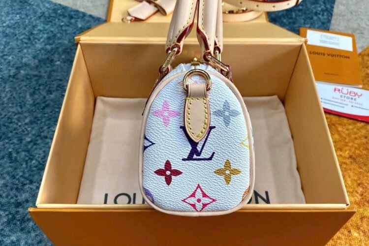 Túi LV x TM Nano Speedy Multicolor Monogram Canvas M13391 Trắng