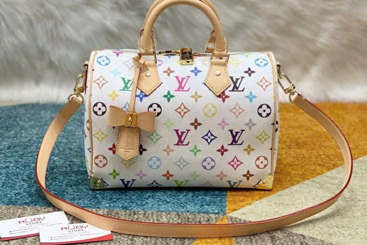 Túi LV x TM Speedy Bandoulière 25 Multicolor Monogram Canvas M13085 Trắng