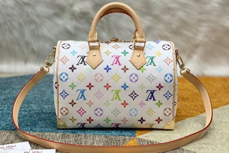 Túi LV x TM Speedy Bandoulière 25 Multicolor Monogram Canvas M13085 Trắng