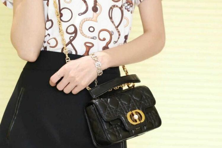 Túi Mini Dior Jolie Top Handle Bag Black Màu Đen