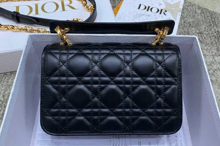 Túi Mini Dior Jolie Top Handle Bag Black Màu Đen