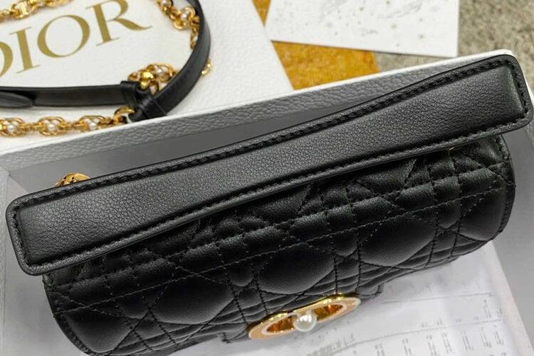 Túi Mini Dior Jolie Top Handle Bag Black Màu Đen