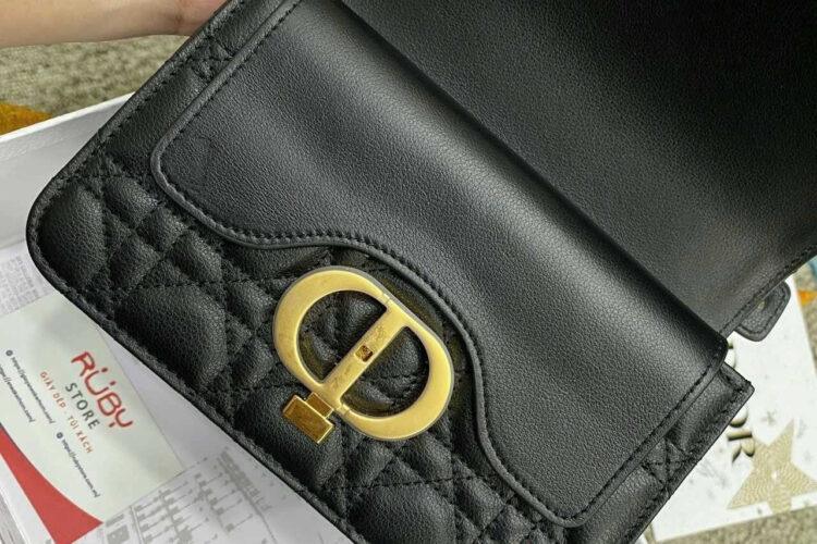 Túi Mini Dior Jolie Top Handle Bag Black Màu Đen