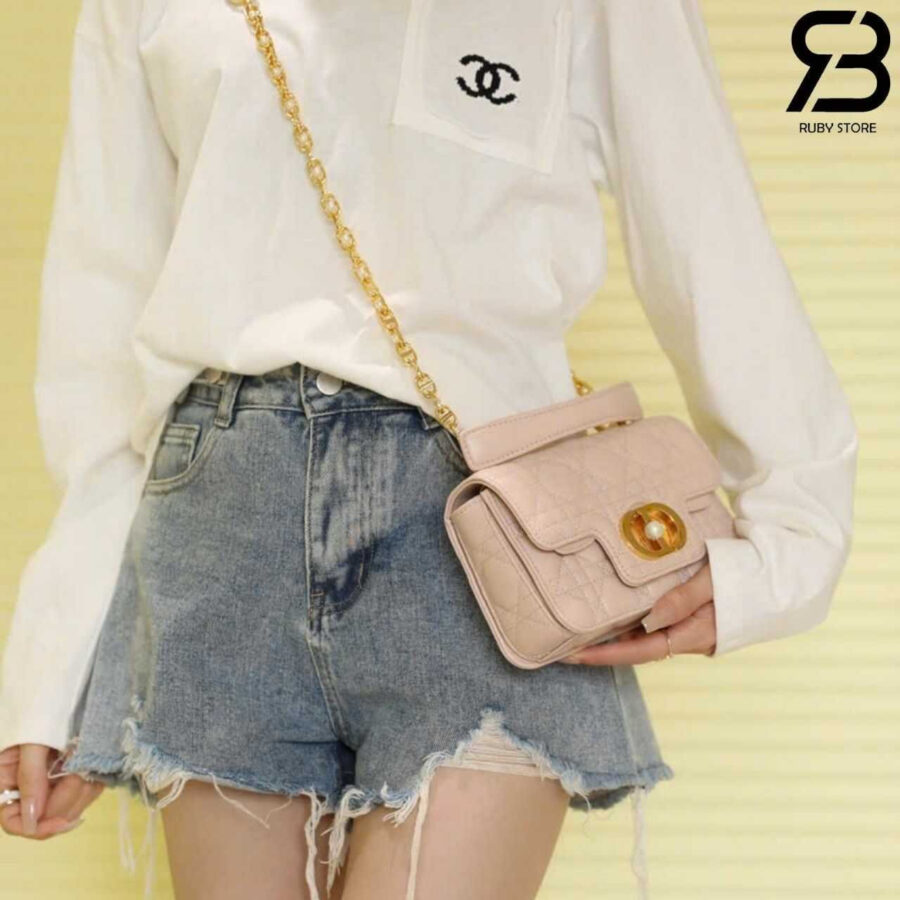 Túi Mini Dior Jolie Top Handle Bag Blush Pink hồng
