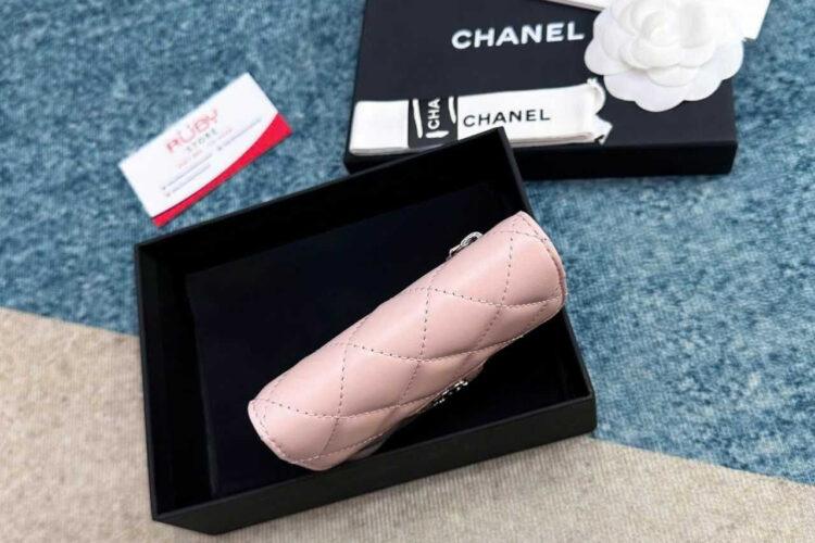 Ví CN Classic Flap Wallet Pink Lambskin SHW Màu Hồng