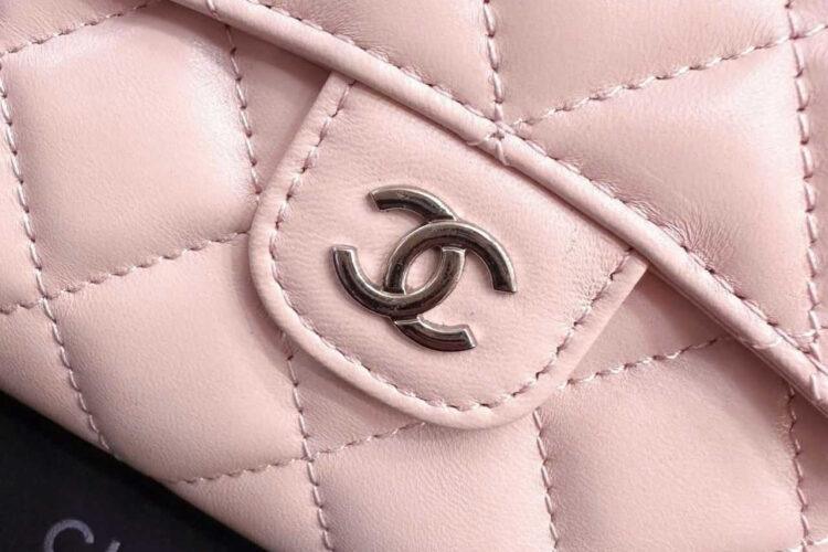 Ví CN Classic Flap Wallet Pink Lambskin SHW Màu Hồng