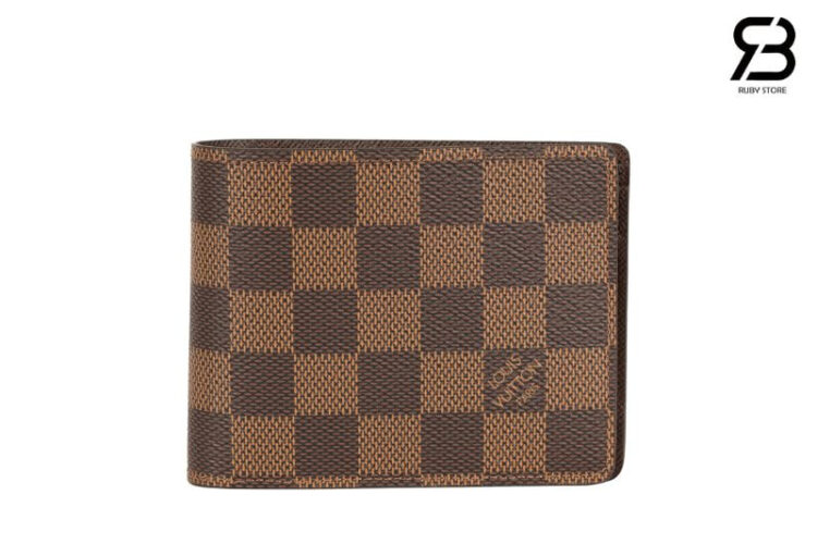 Ví LV Multiple Wallet N60895 Damier Ebene Nâu Đen
