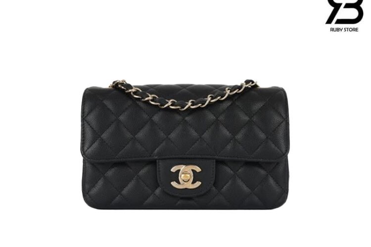 tui-cn-classic-mini-8-black-caviar-ghw-20cm-den-khoa-vang