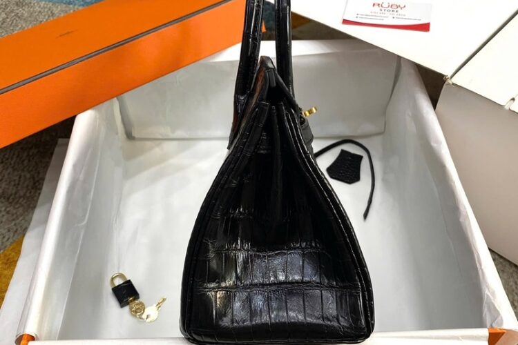 Túi Hermes Birkin 25 Black Noir Crocodile GHW Màu Đen Best Sale