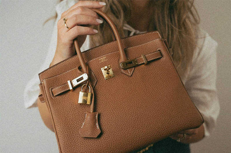 Túi HM Birkin 25 Brown Gold Togo GHW màu nâu