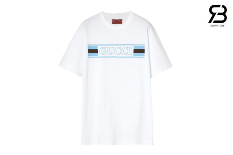 ÁO GUCCI COTTON JERSEY T-SHIRT WITH PRINT WHITE BEST