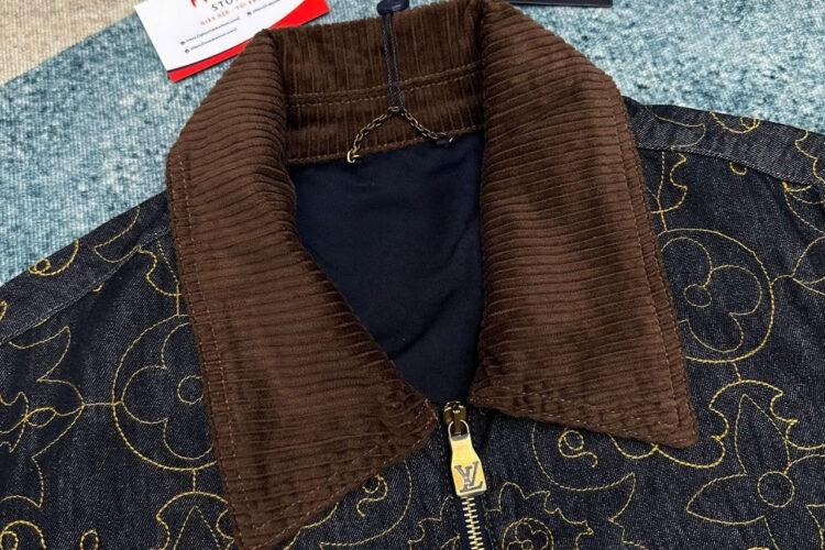 Áo LV Embroidered Denim Workwear Jacket