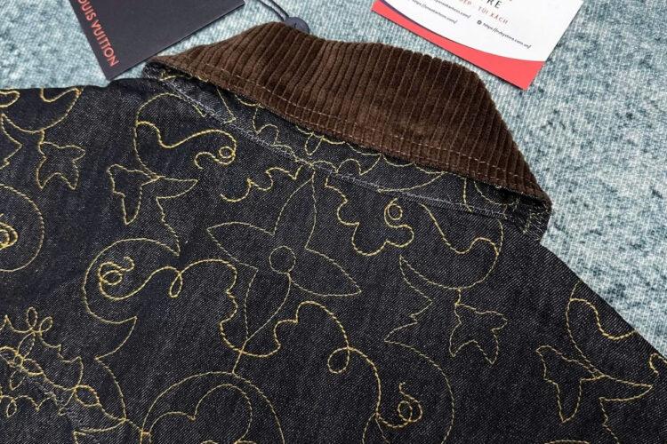 Áo LV Embroidered Denim Workwear Jacket
