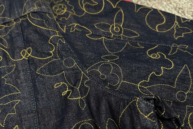 Áo LV Embroidered Denim Workwear Jacket