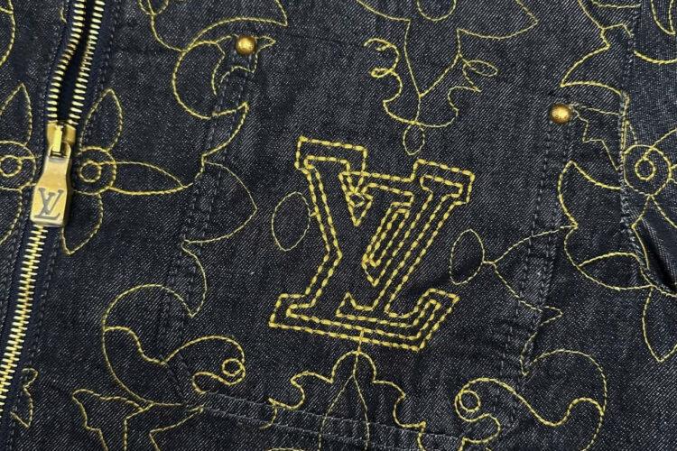 Áo LV Embroidered Denim Workwear Jacket