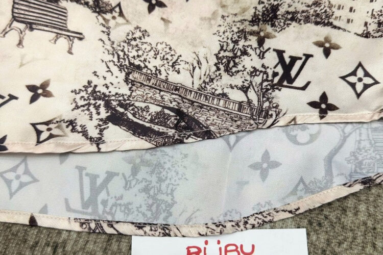 Áo LV Long-Sleeved Silk Shirt Allover Monogram City Walk Print