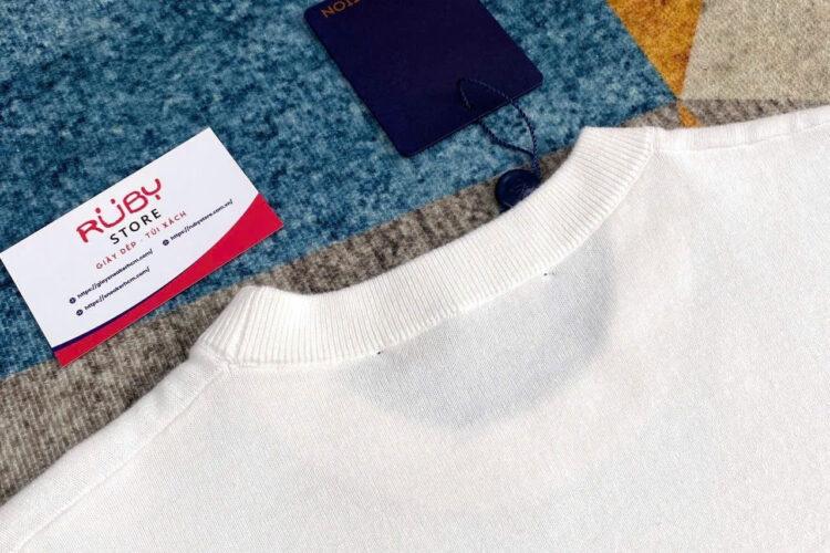 Áo LV Monogram Gradient Embellished Short-Sleeved Crewneck