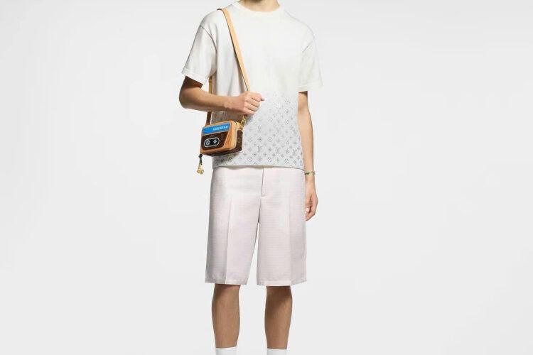 Áo LV Monogram Gradient Embellished Short-Sleeved Crewneck