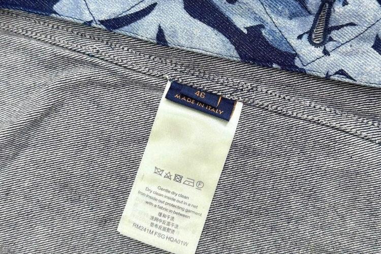 Áo LV × Virgil Abloh Tapestry Monogram Denim Jacket Blue