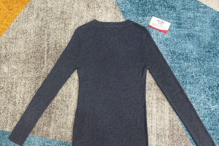 Áo Len Prada Logo-Intarsia Wool Jumper Grey Màu Xám