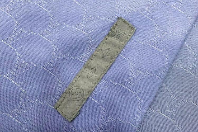 Áo Sơ Mi LV Classic Shirt Fishnet Sky Blue Xanh Dương