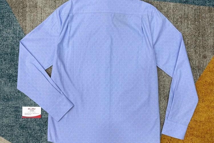 Áo Sơ Mi LV Classic Shirt Fishnet Sky Blue Xanh Dương