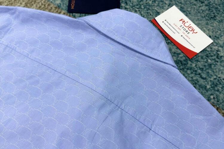 Áo Sơ Mi LV Classic Shirt Fishnet Sky Blue Xanh Dương