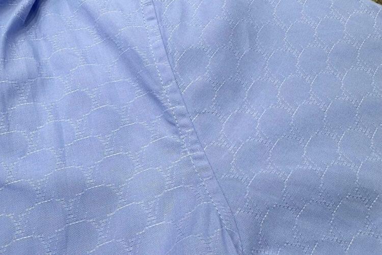 Áo Sơ Mi LV Classic Shirt Fishnet Sky Blue Xanh Dương