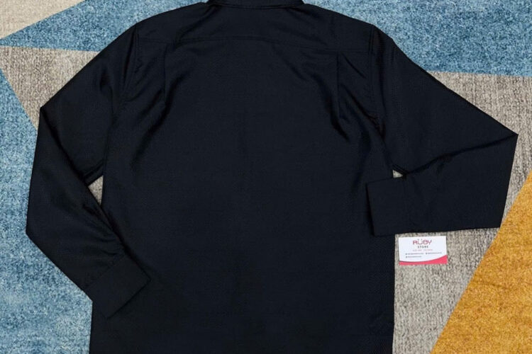 Áo Sơ Mi LV Jacquard Damier Long-Sleeved Silk Shirt Màu đen