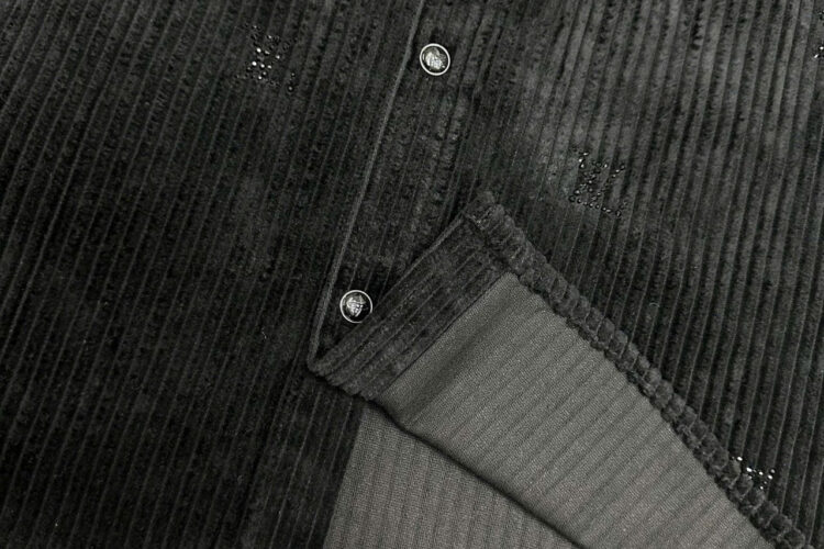 Áo Sơ Mi LV Long-Sleeved LV Blason Embellished Corduroy Shirt