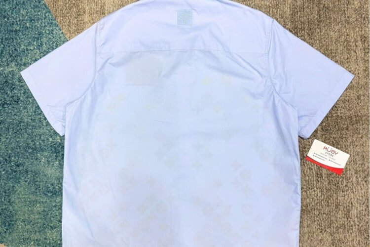 Áo Sơ Mi LV Monogram Flowers Embroidered Short-Sleeved Shirt