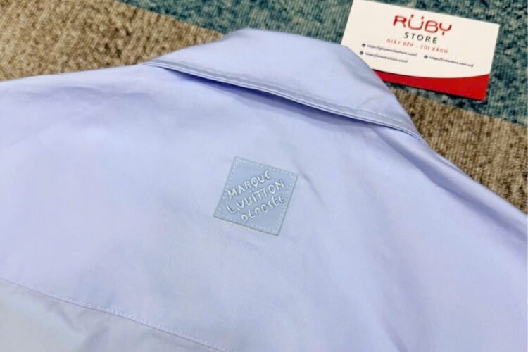 Áo Sơ Mi LV Monogram Flowers Embroidered Short-Sleeved Shirt